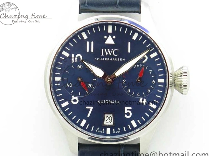 MIROTIME 0507 Supportive Big Pilot IW501008 “Boutique London” SS ZF Best Edition Blue Dial on Blue Leather Strap A 7106